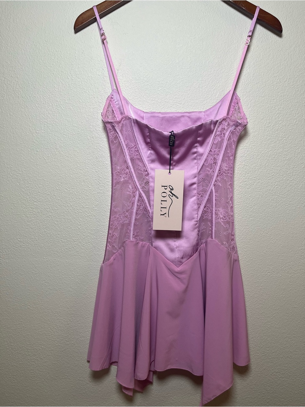Hello Polly Lace-Trim Dress - Women’s Mini Dress - Picture 5 of 5